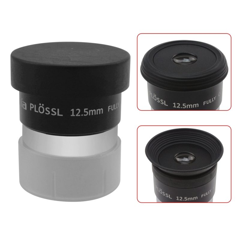 Astromania 1.25&quot; 12.5mm Plossl Telescope Eyepiece - 4-element Plossl Design - Threaded for Standard 1.25inch Astronomy Filters