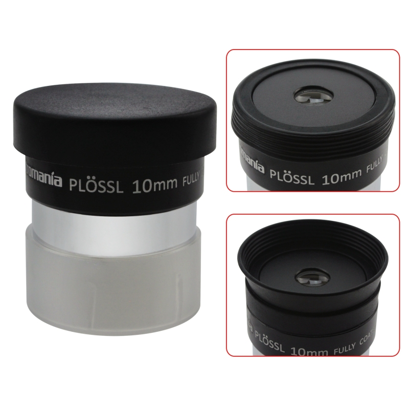 Astromania 1.25&quot; 10mm Plossl Telescope Eyepiece - 4-element Plossl Design - Threaded for Standard 1.25inch Astronomy Filters