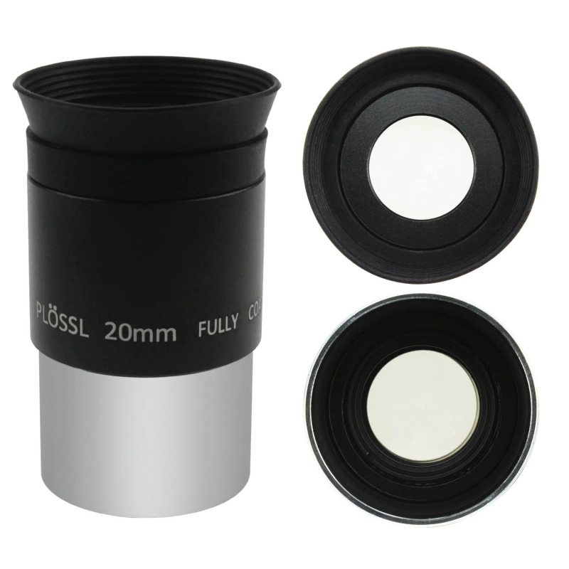 Astromania 1.25&quot; 20mm Plossl Telescope Eyepiece - 4-element Plossl Design - Threaded for Standard 1.25inch Astronomy Filters