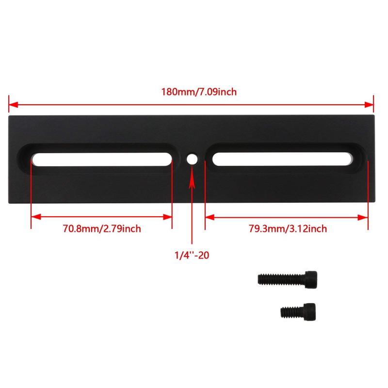 Astromania Improve Vixen Style Plate with 1/4&quot;-20 Photo Thread - Length 180MM