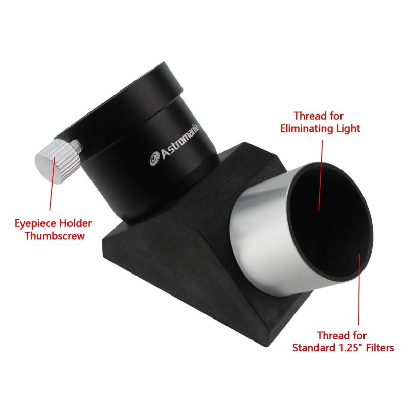Astromania 1.25&quot; 90-degree Erecting Prism optical Prism inside rather than a mirror which makes your image clear and sharp