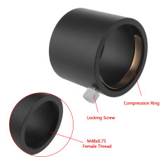 Astromania M48X0.75 Female Thread to 2" Adapter - Lets You Easily Adapt from an M48 Thread to a 2" Barrel