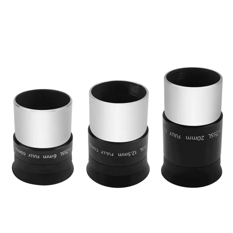 Astromania 1.25-Inch 6mm 12.5mm 20mm Plossl Telescope Eyepiece Set - 4-element Plossl Design - Threaded for Standard 1.25inch Astronomy Filters