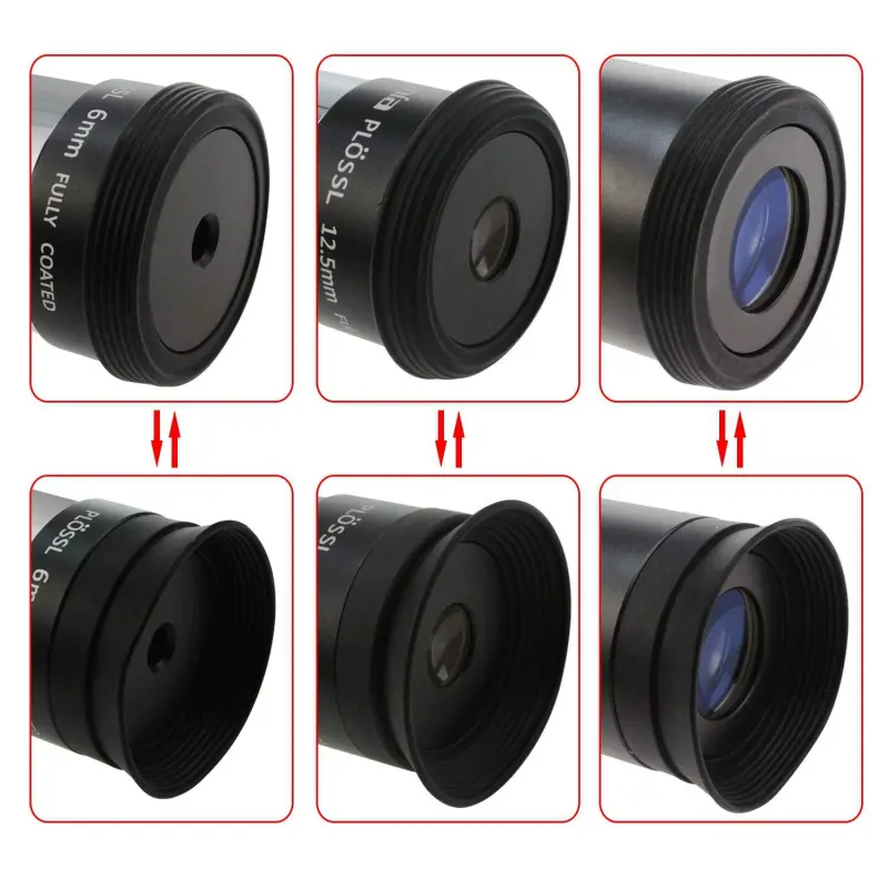 Astromania 1.25-Inch 6mm 12.5mm 20mm Plossl Telescope Eyepiece Set - 4-element Plossl Design - Threaded for Standard 1.25inch Astronomy Filters