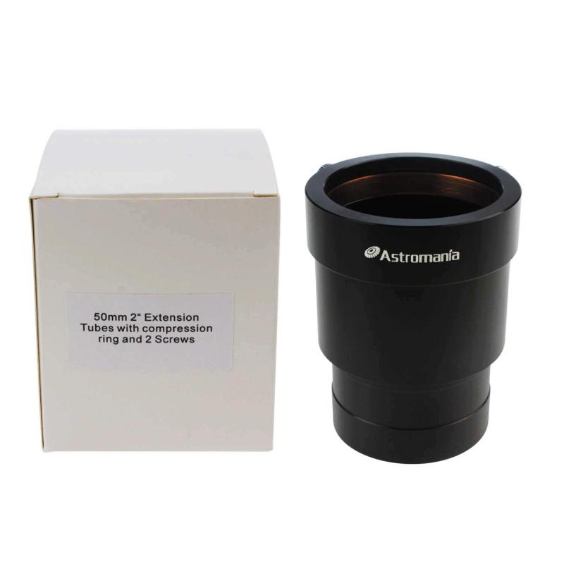 Astromania 2-Inch Telescope Eyepiece Extension Tube Adapter - Optical Length 50mm - With Standand 2-Inch Filter Threads