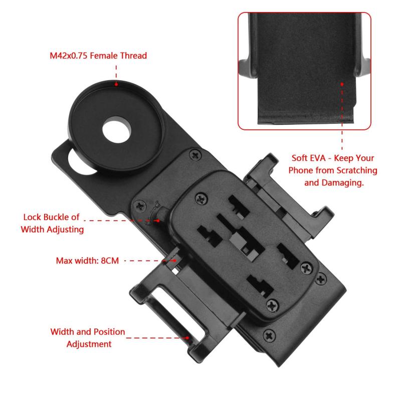 Astromania Universal Smartphone IPhone Adapter with T2 Thread - for telescopes and spotting scopes