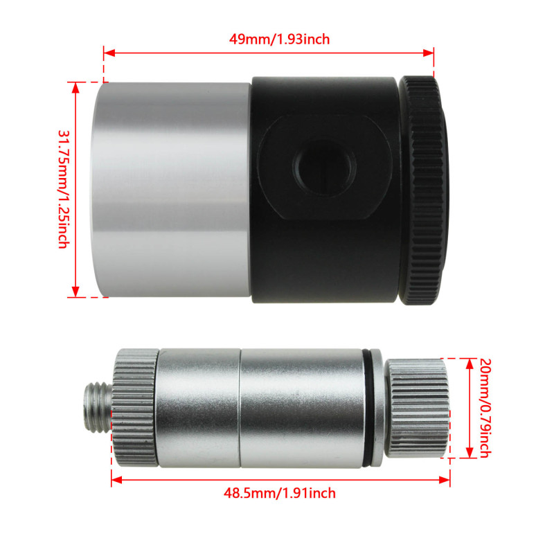 Astromania 12.5mm Illuminated Reticle Plossl Telescope Eyepiece - for Perfectly Guided astrophotos