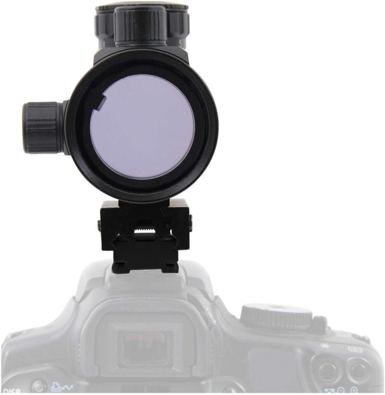 Astromania 1X40RD Reflex Red Green Dot Sight lighted Scope Mount to fix to a DSLR camera flash type connection