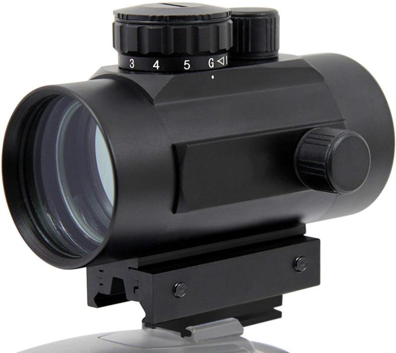 Astromania 1X40RD Reflex Red Green Dot Sight lighted Scope Mount to fix to a DSLR camera flash type connection