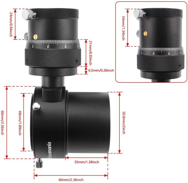 Astromania Off-Axis Guider with Micro-Focusing - for Successful Astronomy Photos Without A Guide Scope