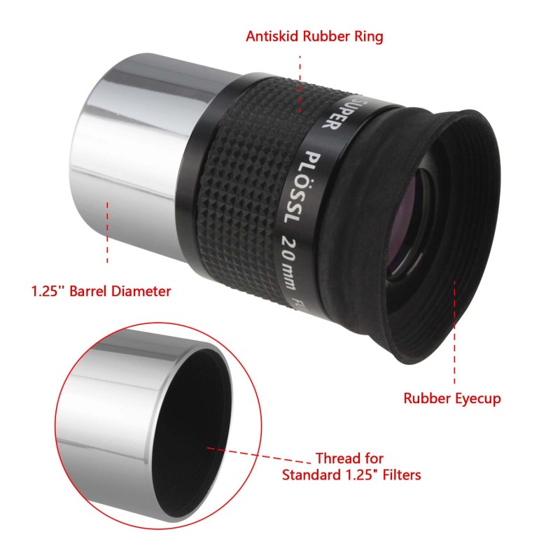 Astromania 1.25&quot; 20mm Super Ploessl Eyepiece - The Most Inexpensive Way of Getting A Sharp Image