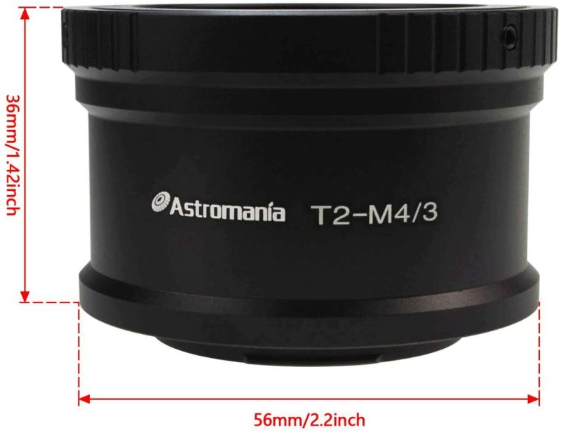 Astromania T T2 Mount for O-lympus Pana-sonic M4 / 3 Cameras - Compatible with O-lympus EP1, EP2, EPL1, Pana-sonic DMC-G1, DMC-GH1, DMC-GF1 Camera Bod