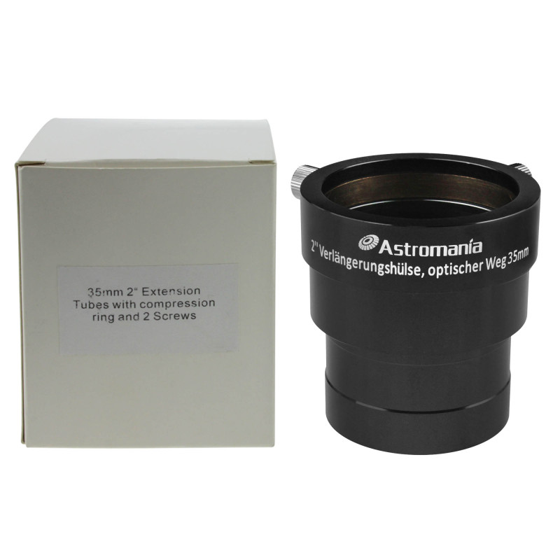 Astromania 2-Inch Telescope Eyepiece Extension Tube Adapter - Optical Length 35mm - With Standand 2-Inch Filter Threads