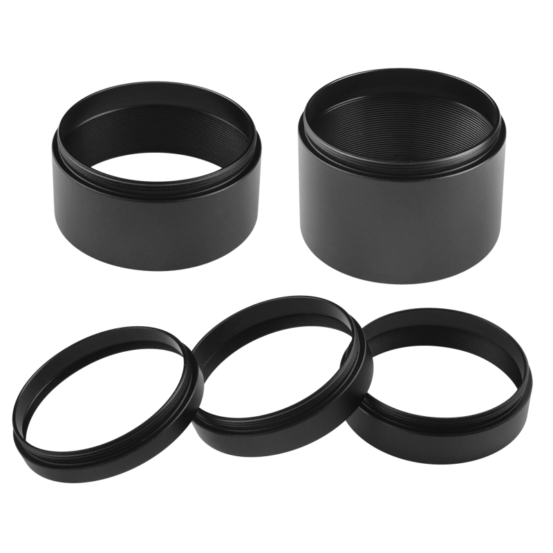 Astromania Astronomical 2"/M48-extension Tube Kit for cameras and eyepieces - Length 5mm 8mm 10mm 20mm 30mm - M48x0.75 on Both Sides