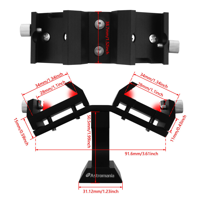 Astromania Dual Tri-Finder Mounting Bracket