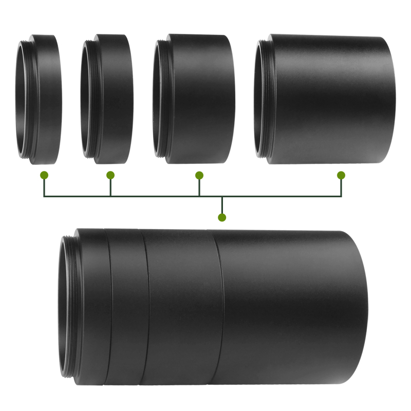 Astromania Astronomical T2-extension Tube Kit for cameras and eyepieces - Length 8mm 10mm 20mm 40mm - M42x0.75 on Both Sides