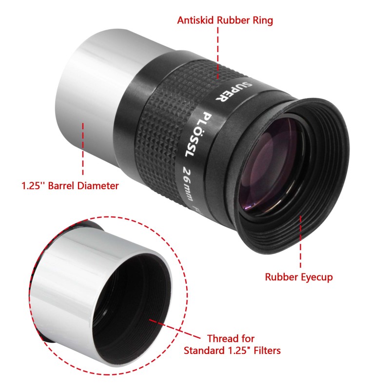 Astromania 1.25&quot; 26mm Super Ploessl Eyepiece - The Most Inexpensive Way of Getting A Sharp Image