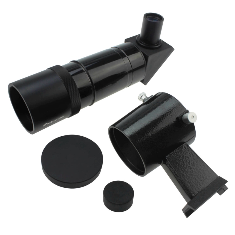 Astromania 9x50 Angled Finder Scope with Upright and Non-reversed Image, Black