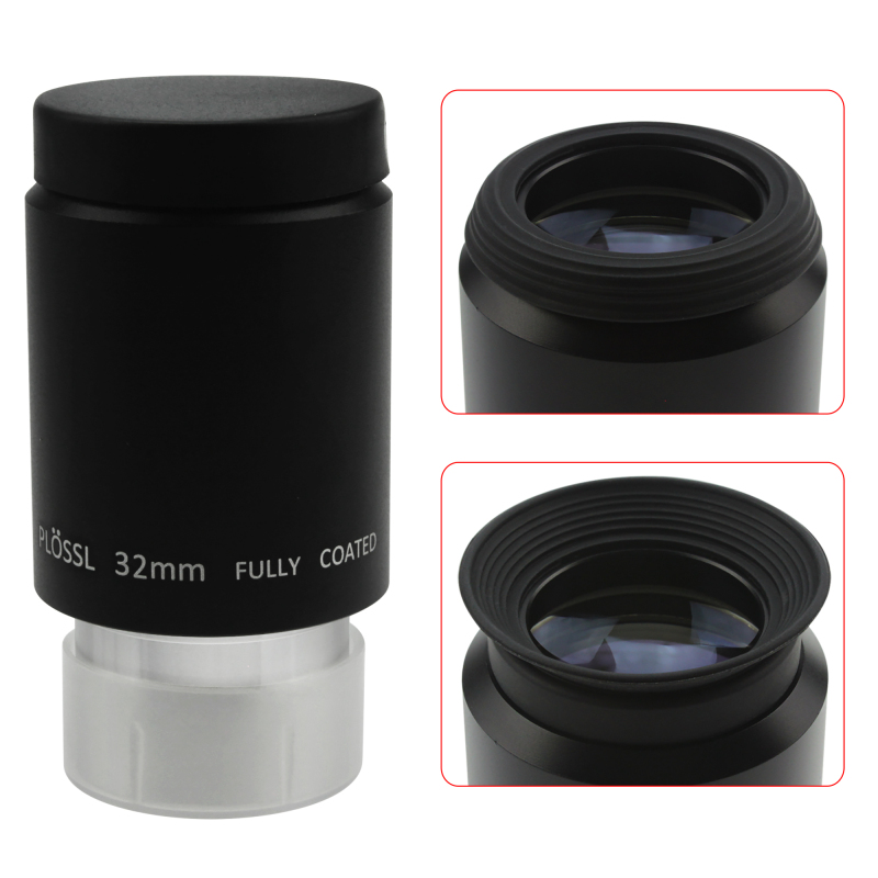 Astromania 1.25" 32mm Plossl Telescope Eyepiece - 4-element Plossl Design - Threaded for Standard 1.25inch Astronomy Filters