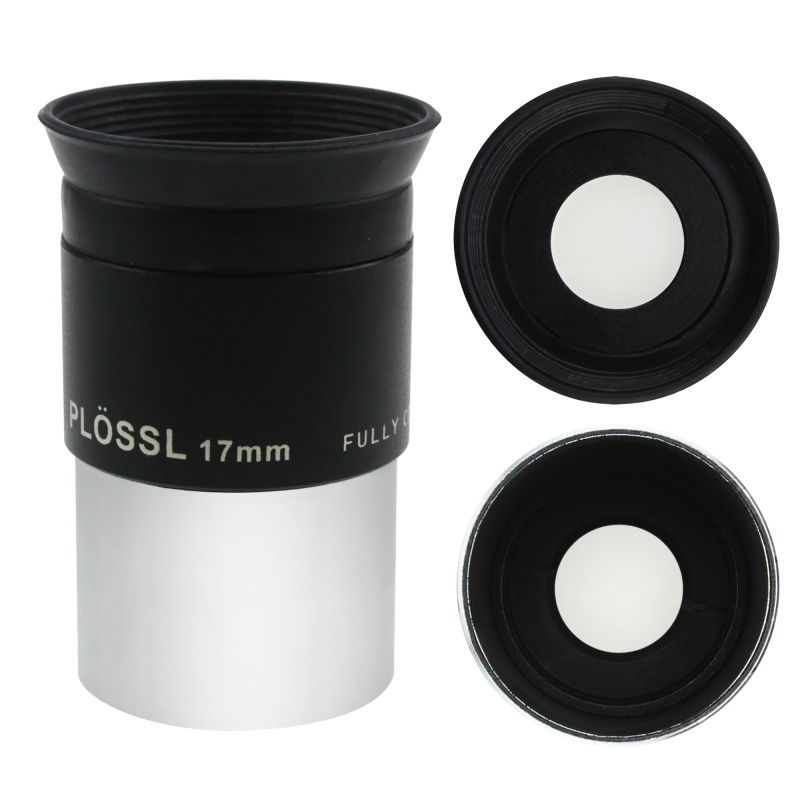 Astromania 1.25&quot; 17mm Plossl Telescope Eyepiece - 4-element Plossl Design - Threaded for Standard 1.25inch Astronomy Filters