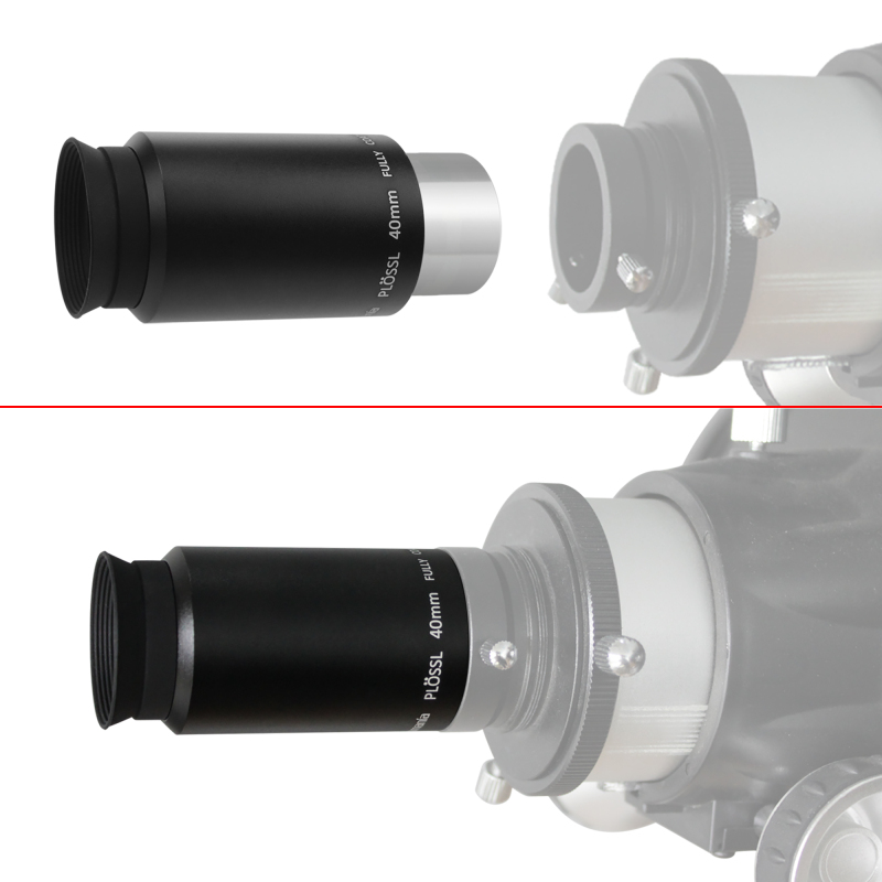 Astromania 1.25" 40mm Plossl Telescope Eyepiece - 4-element Plossl Design - Threaded for Standard 1.25inch Astronomy Filters