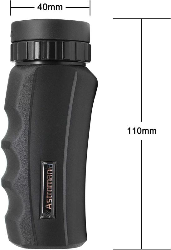 Astromania Waterproof Compact 8x25 Monocular for Adults and Kids, Bird Watching, Hunting and Sport Games, Theater and Concerts