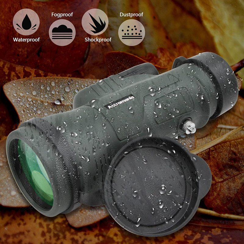Astromania 12X50 BAK4 High Power Prism Monoculars, Waterproof, Compact Handheld Monoscope for Bird Watching, Hunting, Traveling Gifts for Men