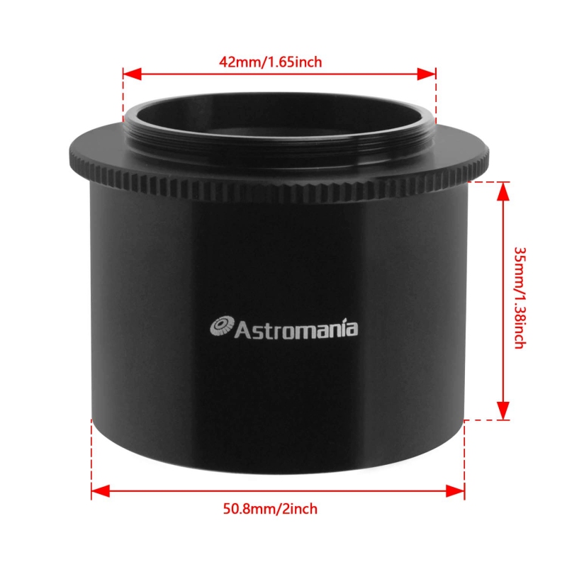 Astromania 2&quot; T-2 Focal camera adapter for SLR cameras - simply attach your camera to the telescope