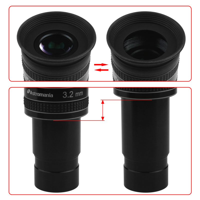 Astromania 1.25&quot; 3.2mm 58-Degree Planetary Eyepiece For Telescope