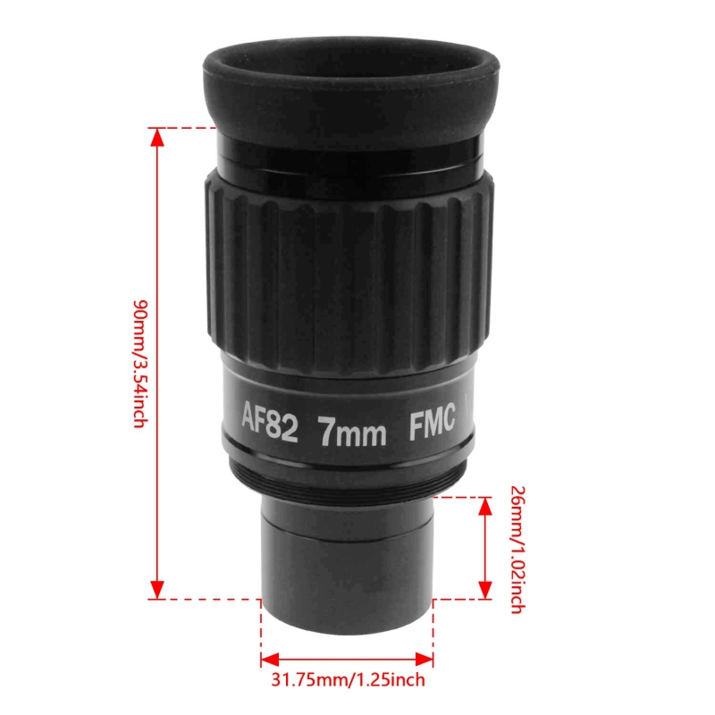 Astromania 1.25"-82 Degree SWA-7mm compact eyepiece, Waterproof & Fogproof - allows any water enter the interior and always enjoy an unobstructed view