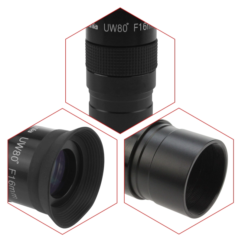 Astromania Fully Multi-coated 1.25" Ultra-Wide 80 Degree Eyepiece For Telescope - F16mm