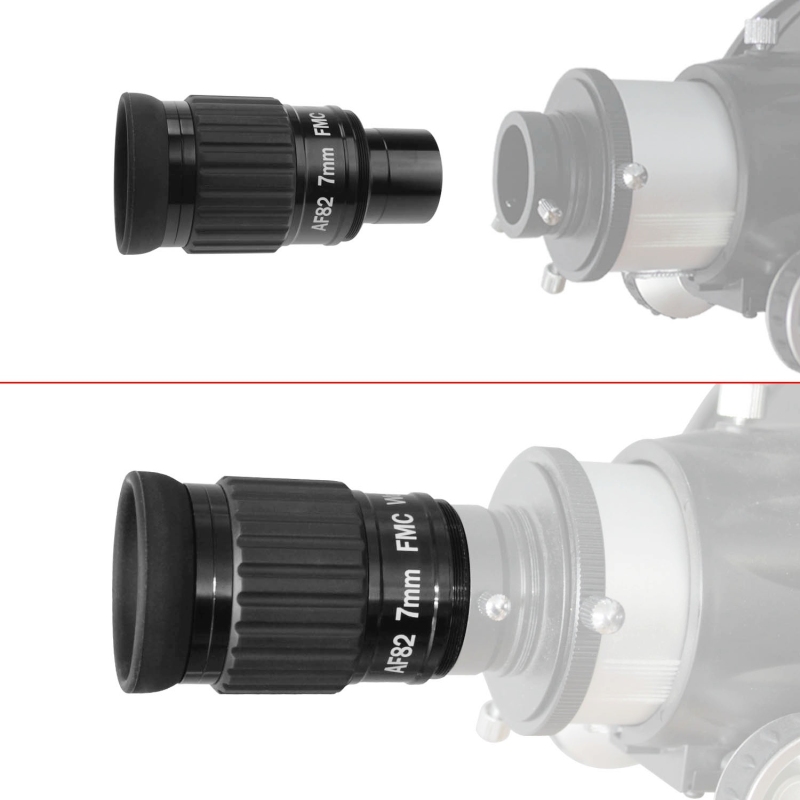 Astromania 1.25"-82 Degree SWA-7mm compact eyepiece, Waterproof & Fogproof - allows any water enter the interior and always enjoy an unobstructed view