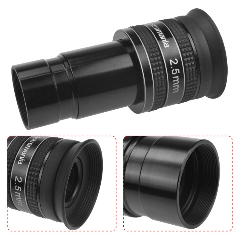 Astromania 1.25" 2.5mm 58-Degree Planetary Eyepiece For Telescope