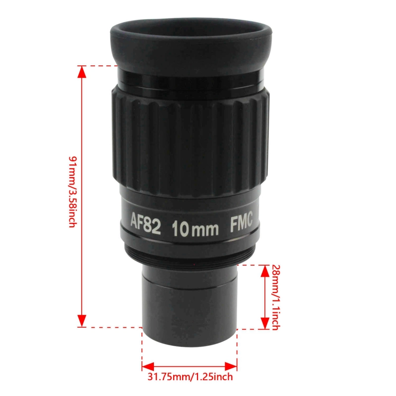 Astromania 1.25&quot;-82 Degree SWA-10mm compact eyepiece, Waterproof &amp; Fogproof - allows any water enter the interior and enjoy an unobstructed view