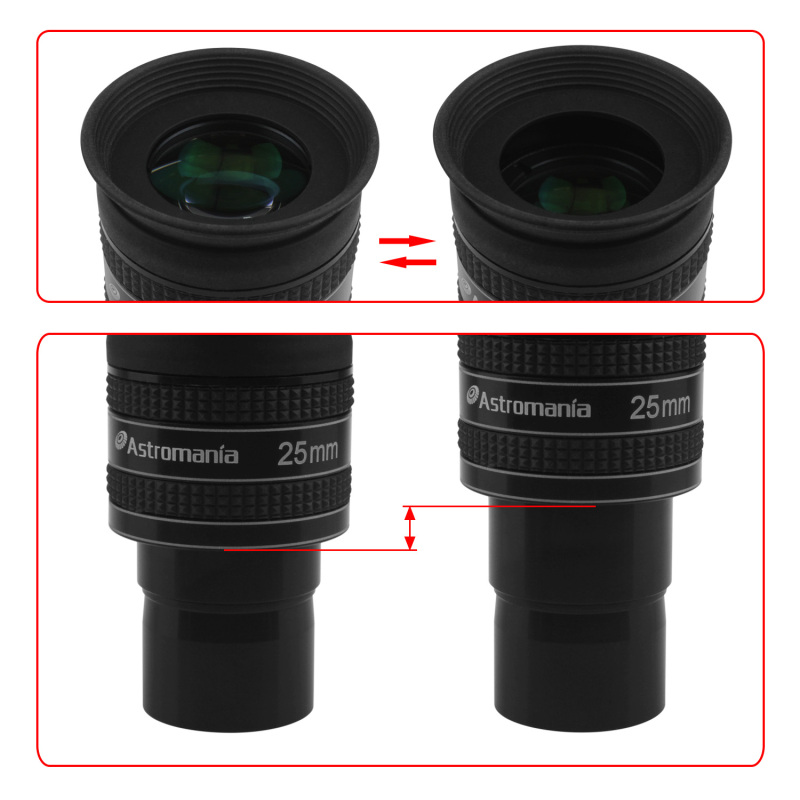 Astromania 1.25" 25mm 58-Degree Planetary Eyepiece For Telescope