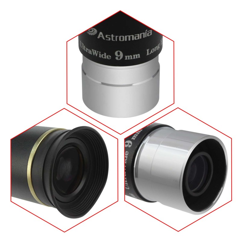 Astromania 1.25&quot; 9mm 66-degree Ultra Wide Angle Eyepiece for Telescope