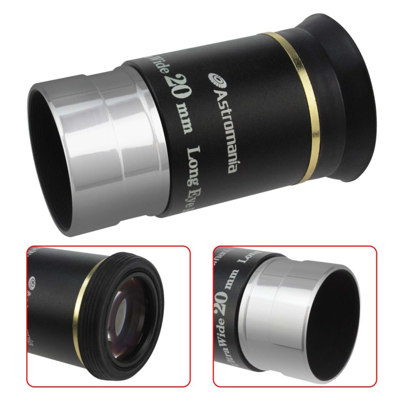 Astromania 1.25&quot; 20mm 66-degree Ultra Wide Angle Eyepiece for Telescope