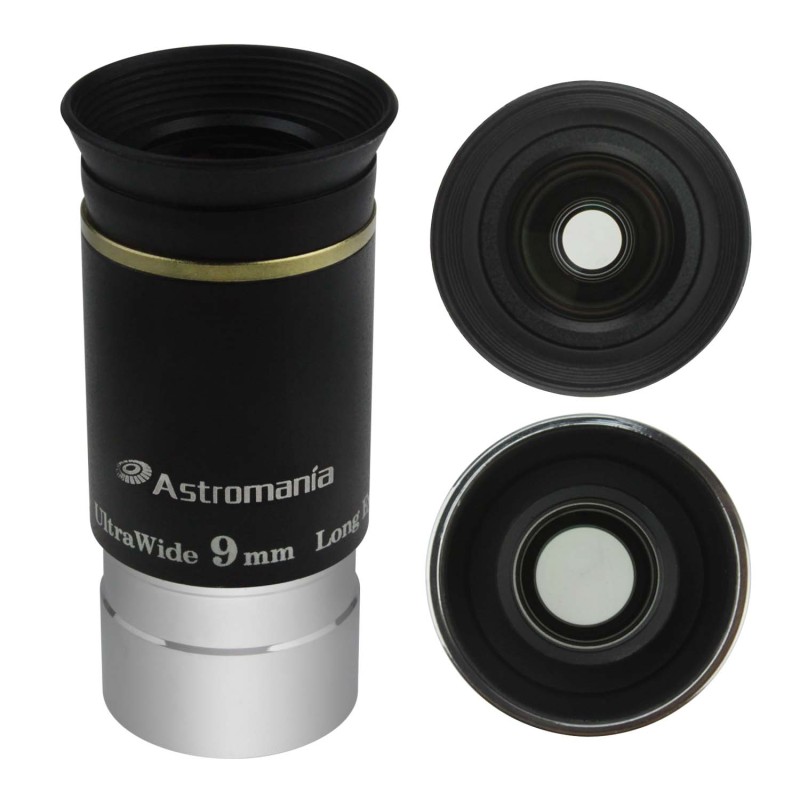 Astromania 1.25" 9mm 66-degree Ultra Wide Angle Eyepiece for Telescope
