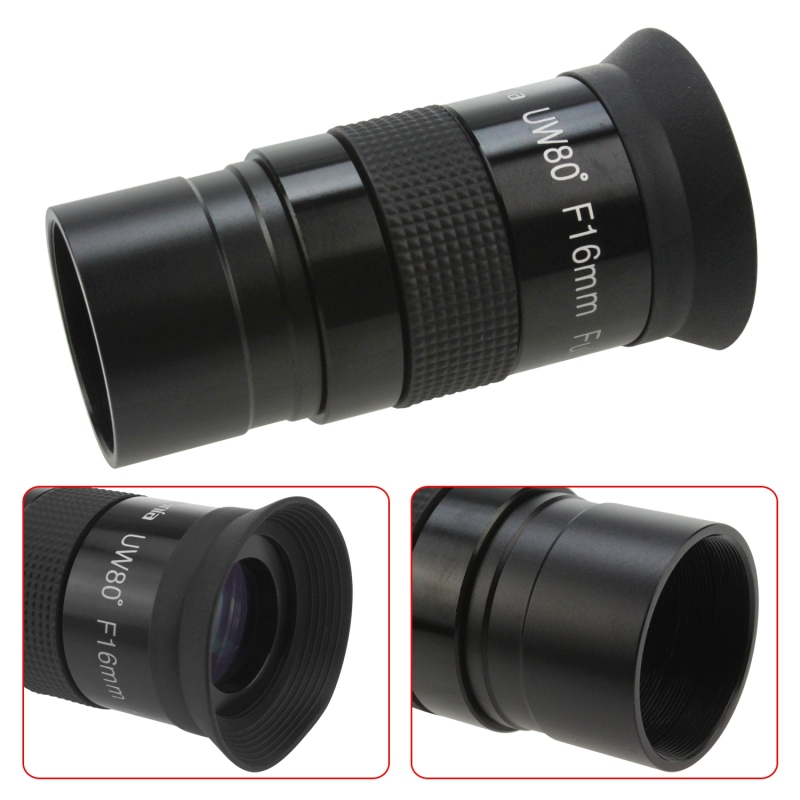 Astromania Fully Multi-coated 1.25" Ultra-Wide 80 Degree Eyepiece For Telescope - F16mm