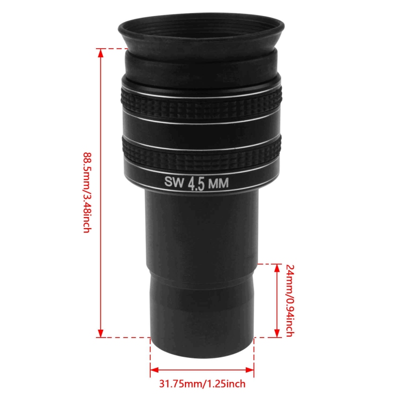 Astromania 1.25" 4.5mm 58-Degree Planetary Eyepiece For Telescope