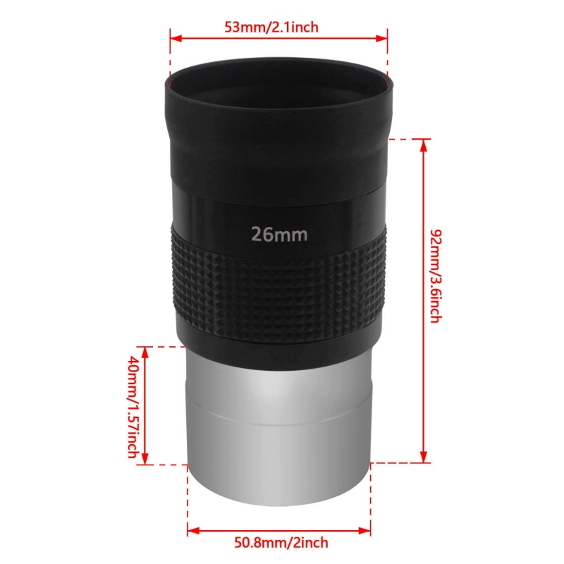 Astromania 2&quot; Kellner FMC 55-Degree eyepiece - 26mm - wide field eyepices with comfortable viewing position