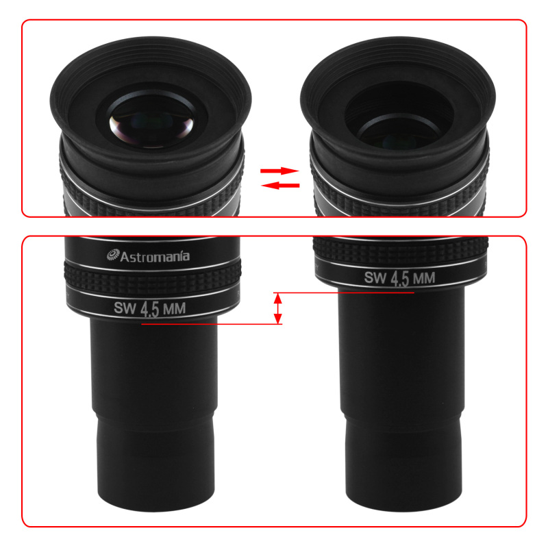 Astromania 1.25" 4.5mm 58-Degree Planetary Eyepiece For Telescope