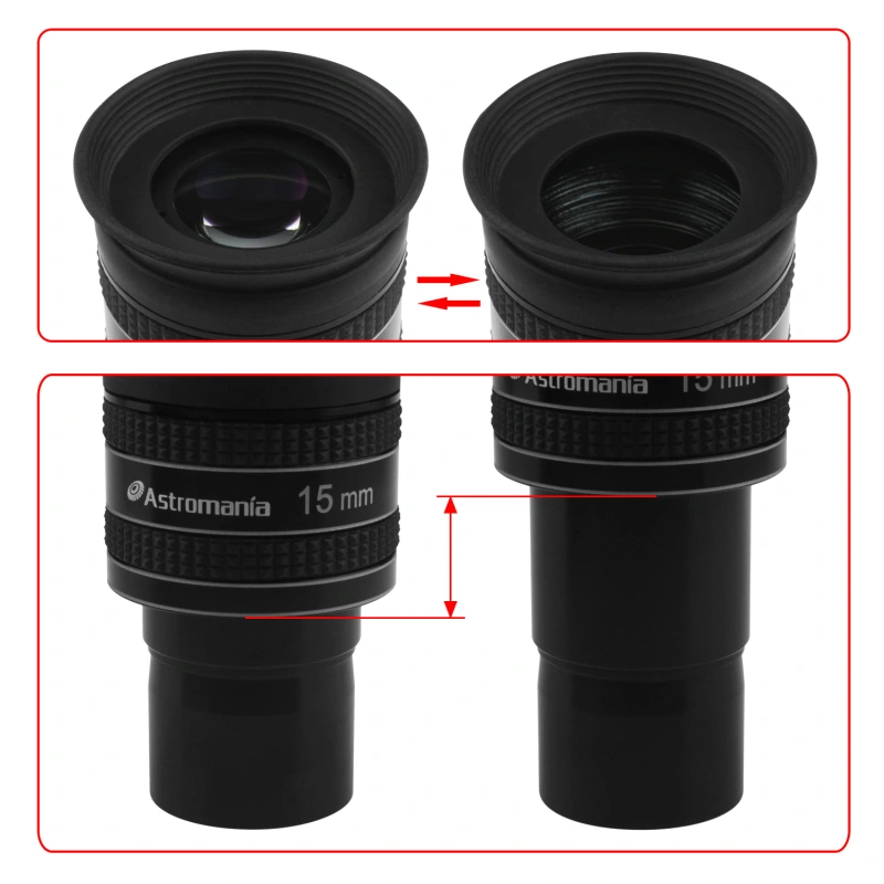 Astromania 1.25&quot; 15mm 58-Degree Planetary Eyepiece For Telescope