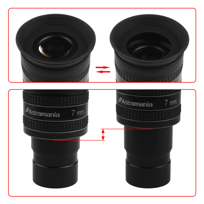 Astromania 1.25&quot; 7mm 58-Degree Planetary Eyepiece For Telescope For Telescope