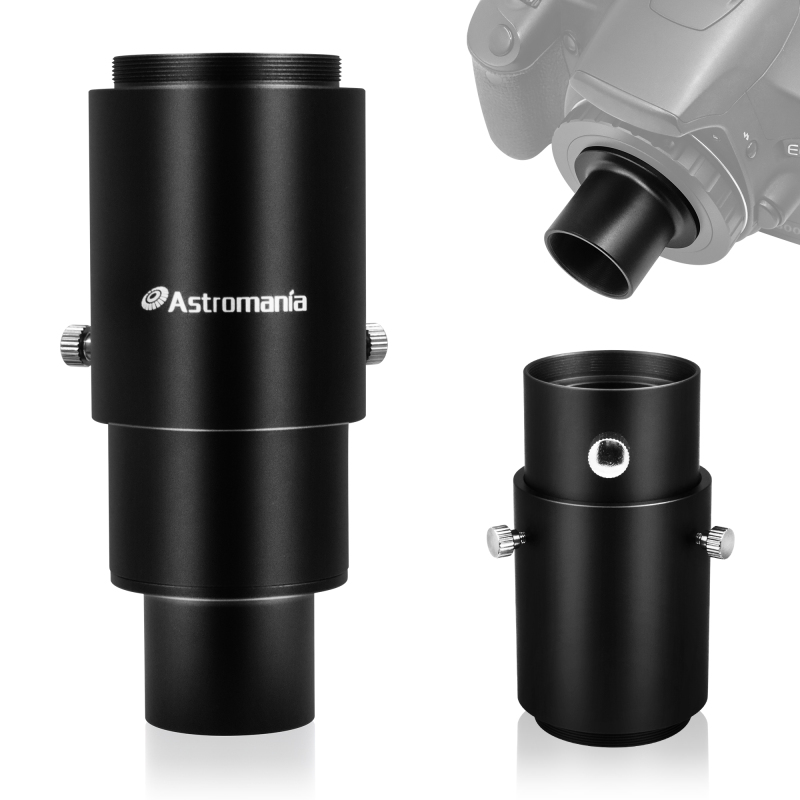 Astromania 1.25&quot; Extendable Camera Adapter - for Either Prime-focus Or Eyepiece-projection Astrophotography with Refractors or Reflector Telescopes