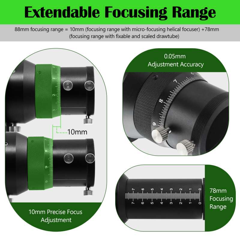 Astromania 70mm Compact Deluxe Finder &amp; Guidescope Kit with 1.25&quot; Double Helical Focuser - Guiding with the Mini-Guide Scope