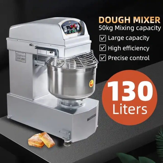 HS130S Guaranteed Quality Large Capacity Baking Machine Food Spiral Mixer