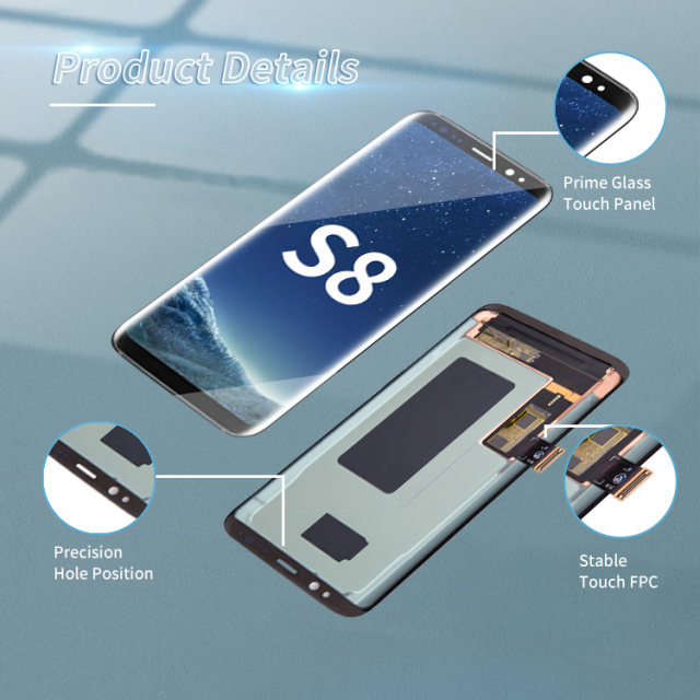 Mobile phone Lcds for samsung galaxy s8 edge original Lcd phone display for samsung galaxy s8 plus lcd panel