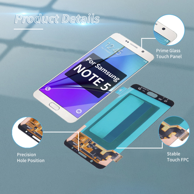 Mobile phone lcd for samsung note 5 phone screen lcd display for samsung galaxy note 5