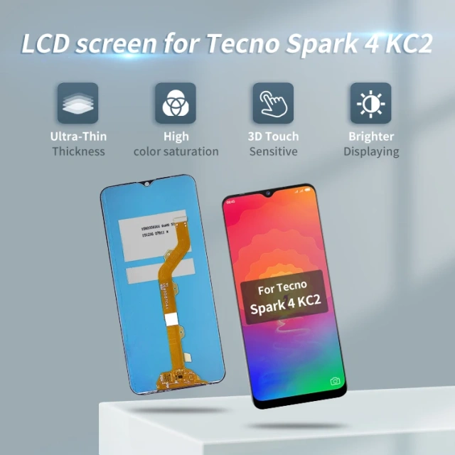 Mobile phone Lcds for tecno lcd screen original cell phone display for tecno spark 4 lcd screen